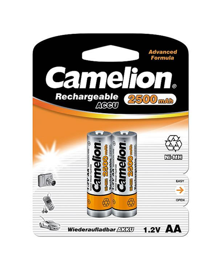 Camelion AA/HR6, 2500 mAh, Rechargeable Batteries Ni-MH, 2 pc(s)