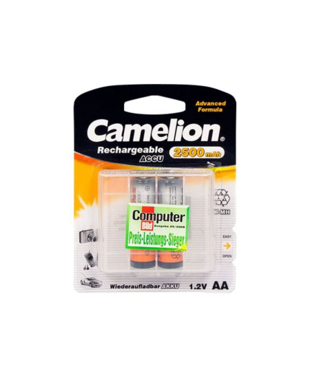 Camelion AA/HR6, 2500 mAh, Rechargeable Batteries Ni-MH, 2 pc(s)
