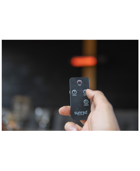 SUNRED Heater RDS-15W-B, Fortuna Wall  Infrared, 1500 W, Black