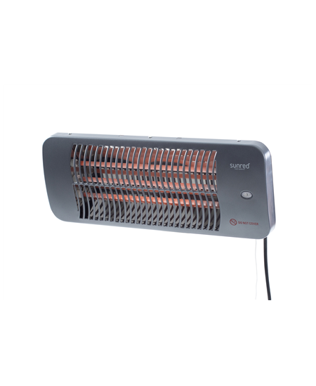 SUNRED Heater LUG-2000W, Lugo Quartz Wall  Infrared, 2000 W, Grey, IP24