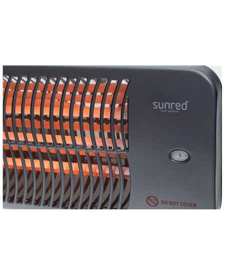 SUNRED Heater LUG-2000W, Lugo Quartz Wall  Infrared, 2000 W, Grey, IP24