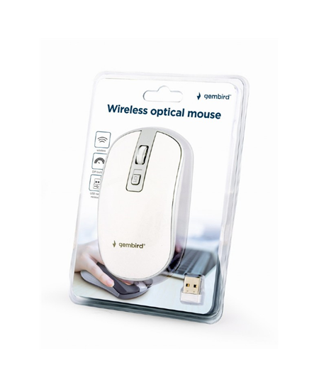 Gembird Wireless Optical mouse MUSW-4B-05 USB, White