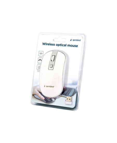 Gembird Wireless Optical mouse MUSW-4B-05 USB, White