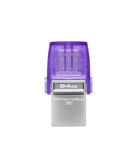 Kingston | DataTraveler | DT Micro Duo 3C | 64 GB | USB Type-C and Type-A | Purple
