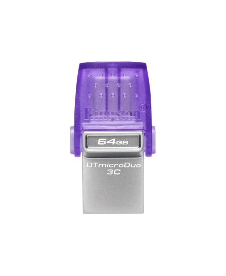 Kingston | DataTraveler | DT Micro Duo 3C | 64 GB | USB Type-C and Type-A | Purple