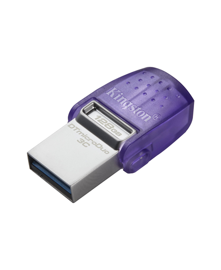 Kingston | DataTraveler | DT Micro Duo 3C | 128 GB | USB Type-C and Type-A | Purple