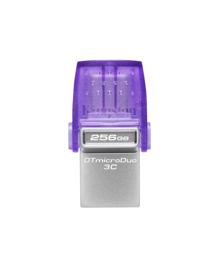 Kingston | DataTraveler | DT Micro Duo 3C | 256 GB | USB Type-C and Type-A | Purple