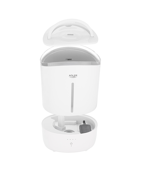 Adler Humidifier | AD 7971 | 30 W | Water tank capacity 5 L | Ultrasonic | Humidification capacity 100-250 ml/hr | White