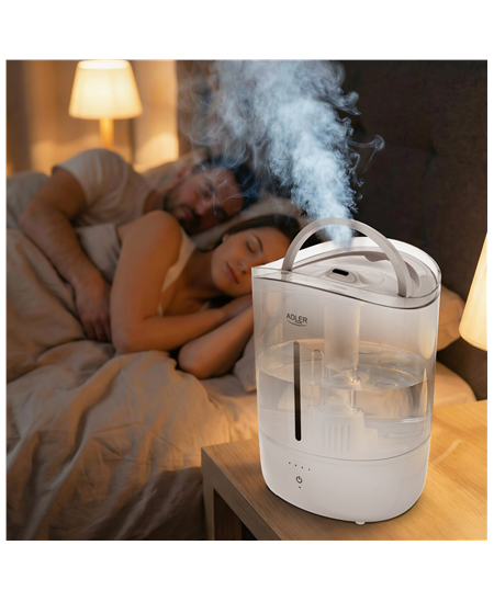 Adler Humidifier | AD 7971 | 30 W | Water tank capacity 5 L | Ultrasonic | Humidification capacity 100-250 ml/hr | White