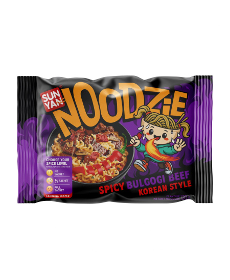 Greitai paruošiami makaronai  SUN YAN Noodzie,  jautienos "Bulgogi" skonio, 120 g