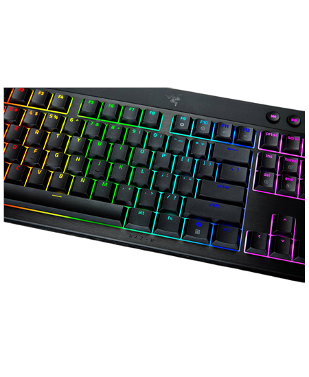 Razer | BlackWidow V4 Low-Profile Tenkeyless HyperSpeed | Keyboard | Wireless | US | Bluetooth | Black | Green Switches