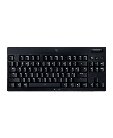 Razer | BlackWidow V4 Low-Profile Tenkeyless HyperSpeed | Keyboard | Wireless | US | Bluetooth | Black | Green Switches