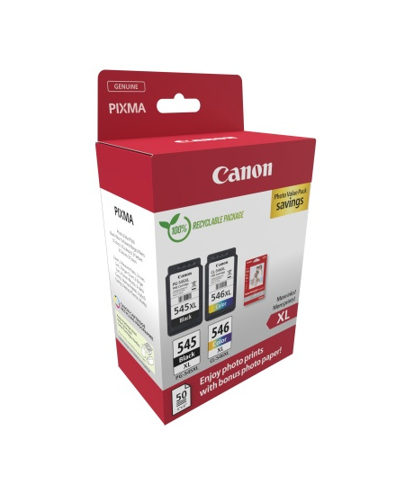 Canon PG-545XL/CL-546XL (8286B011) Photo value pack Rašalinių kasečių komplektas, BK/CMY