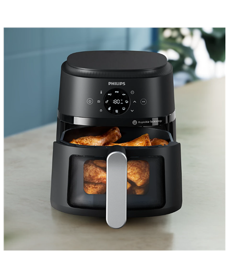 Philips Airfryer | NA221/00 2000 series | Power 1500 W | Capacity 4.2 L | Rapid Air technology | Black/Silver