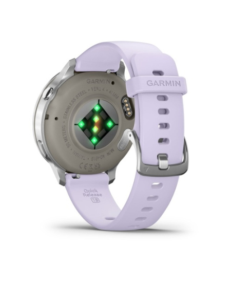 Garmin Venu 4 Išmanusis laikrodis 41 mm Silver / Periwinkle Silicone Band