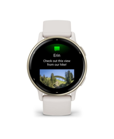Garmin Vivoactive 5 Išmanusis laikrodis 30.4 mm Cream Gold Aluminum, Ivory Case and Silicone Band