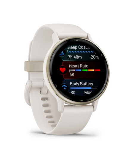 Garmin Vivoactive 5 Išmanusis laikrodis 30.4 mm Cream Gold Aluminum, Ivory Case and Silicone Band