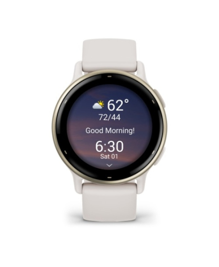 Garmin Vivoactive 5 Išmanusis laikrodis 30.4 mm Cream Gold Aluminum, Ivory Case and Silicone Band