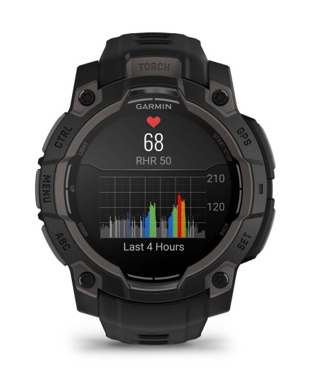Garmin Instinct 3 Išmanusis laikrodis 45 mm AMOLED Black with Black Band