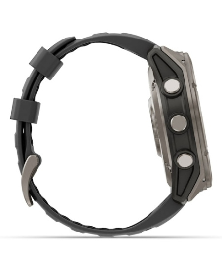 Garmin Fenix 8 Pro Išmanusis laikrodis 51 mm AMOLED Sapphire, Titanium, Graphite/Black silicone band