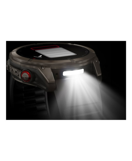 Garmin Fenix 8 Pro Išmanusis laikrodis 51 mm AMOLED Sapphire, Titanium, Graphite/Black silicone band