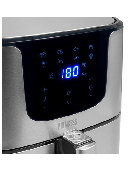 Princess | Digital Aerofryer Deluxe XXL | 182060 | Power 1700 W | Capacity 5.5 L | Black/Stainless Steel