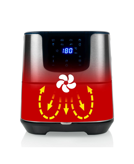 Princess | Digital Aerofryer Deluxe XXL | 182060 | Power 1700 W | Capacity 5.5 L | Black/Stainless Steel