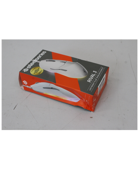 SALE OUT. Steelseries Rival 3 Gen 2 Gaming Mouse, White | SALE OUT. SteelSeries Gaming Mouse | Rival 3 Gen 2 | Wired | White | D