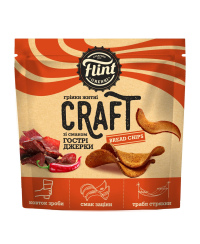 Duonos traškučiai FLINT, Craft, vingiuoti, aštraus skonio, 80 g