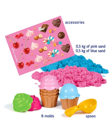 Išmanusis smėlis Genio Kids „Keksiukai ir ledai“, 1 kg