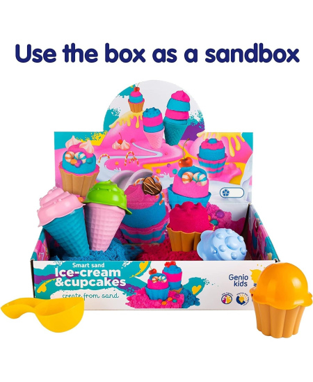 Išmanusis smėlis Genio Kids „Keksiukai ir ledai“, 1 kg