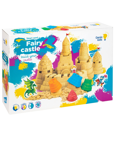 Išmanusis smėlis Genio Kids Pasakų pilis su formelėmis, 1kg