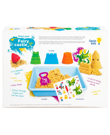 Išmanusis smėlis Genio Kids Pasakų pilis su formelėmis, 1kg