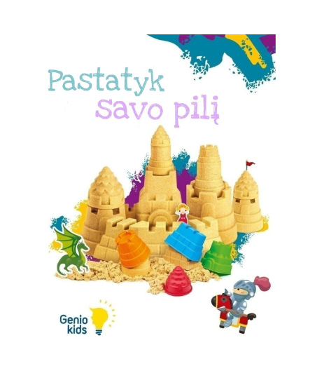 Išmanusis smėlis Genio Kids Pasakų pilis su formelėmis, 1kg