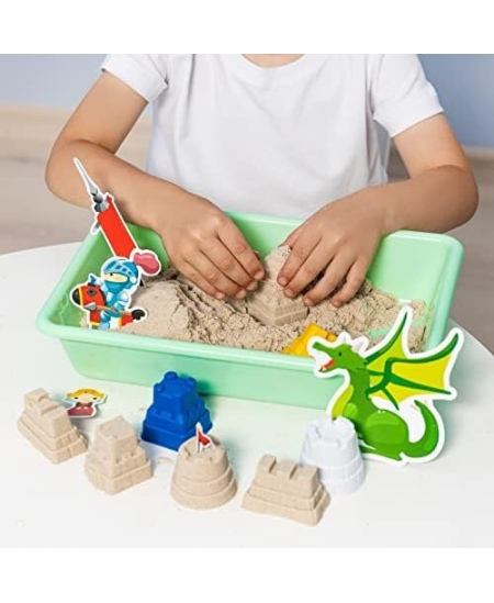 Išmanusis smėlis Genio Kids Pasakų pilis su formelėmis, 1kg