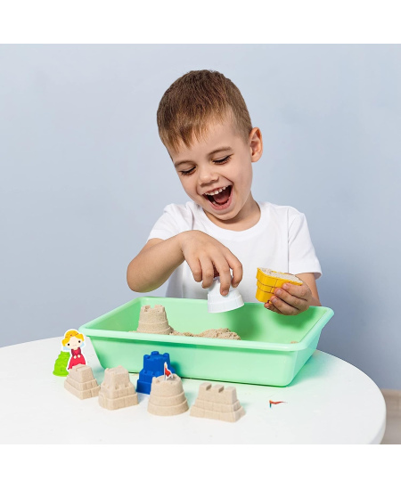 Išmanusis smėlis Genio Kids Pasakų pilis su formelėmis, 1kg