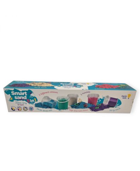 Kinetinio smėlio rinkinys Genio Kids "Smart Sand", 5 spalvos, 750 g
