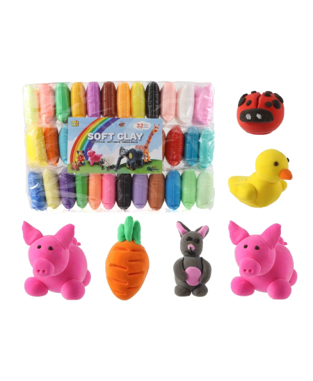 Lengvas spalvotas plastilinas, 36 vnt.