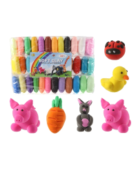 Lengvas spalvotas plastilinas 36 vnt