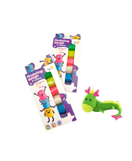 Kūrybinis modelino rinkinys GENIO KIDS, 6 spalvos