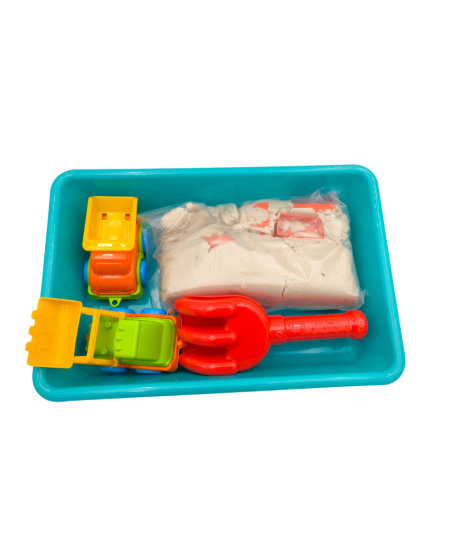 Rinkinys GENIO KIDS išmanusis smėlis su smėliadėže Big Construction, 1 kg