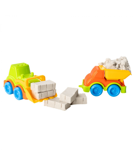 Rinkinys GENIO KIDS išmanusis smėlis su smėliadėže Big Construction, 1 kg