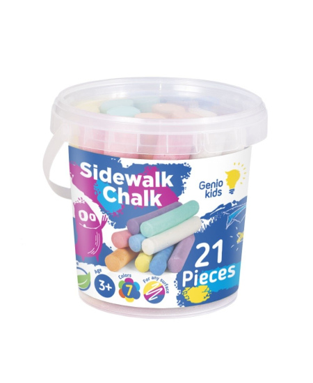 Spalvotos piešimo kreidelės GENIO KIDS, 21 vnt.