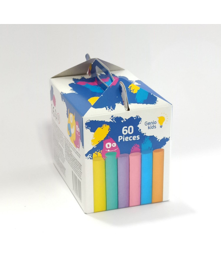 Spalvotos piešimo kreidelės GENIO KIDS, 60 vnt.