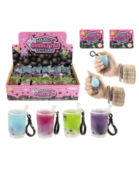 Antistresinis suspaudžiamas žaislas pakabukas Bubble Tea 6,5 cm
