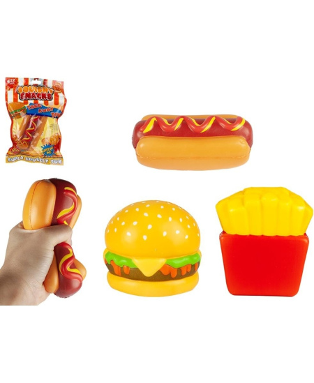 Didelis suspaudžiamas antistresinis žaislas Fast Food, 12 cm