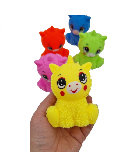 Antistresinis suspaudžiamas žaislas Vienaragis, 12 cm