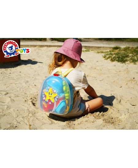 Smėlio rinkinys TECHNOK kuprinėje, 27 cm