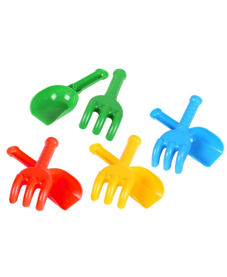 Smėlio žaislų rinkinys TECHNOK grėbliukas kastuvėlis, 2 vnt.