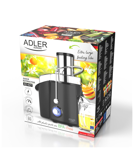 Adler | Juicer | AD 4127 | Type Juicer maker | Matt Black | 1000 W | Number of speeds 2